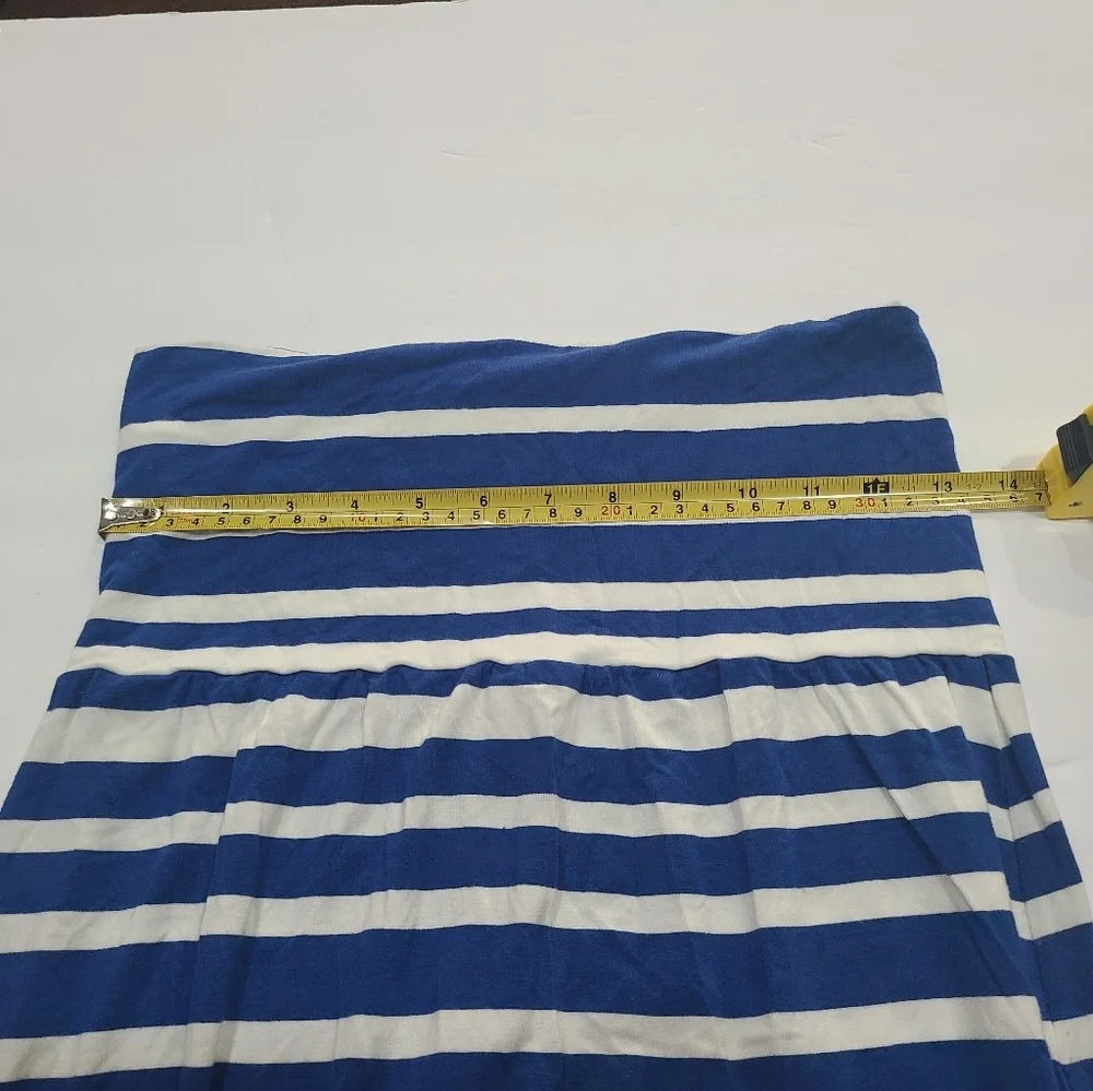 Athleta Women's Maxi skirt blue/white striped Sz.S - Picture 10 of 10